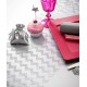 Chemin de table chevron argent pailleté organdi 5 M