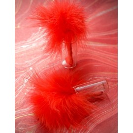 Plumes de Couleur rouge les 20 Plumes rouges