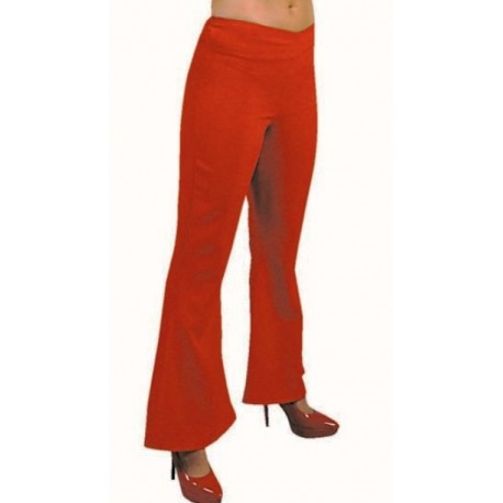 Déguisement pantalon hippie rouge femme luxe