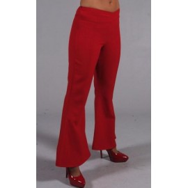 Déguisement pantalon hippie rouge femme luxe