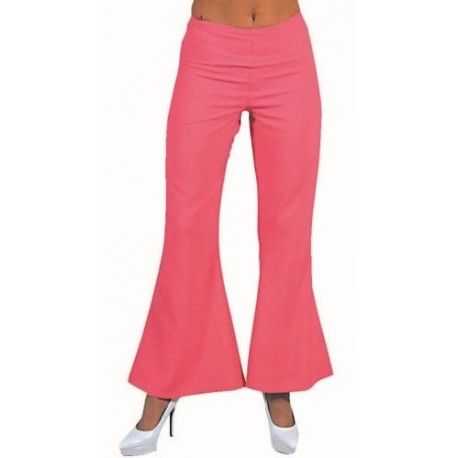 Deguisement hippie pantalon rose femme luxe