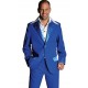 Déguisement disco bleu cobalt homme 70's luxe