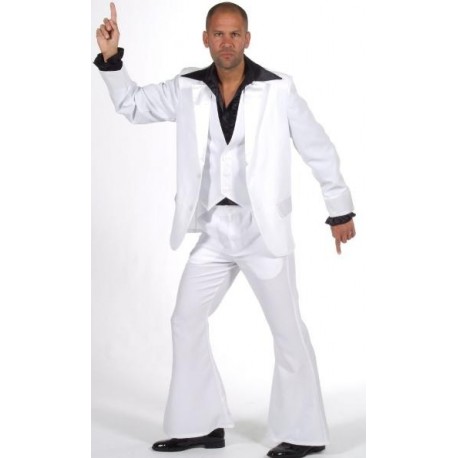 Déguisement disco blanc homme 70's luxe