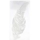 Chemin de table plume argent pailleté intissé blanc 5 M