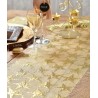Chemin de table étoiles or tissu organdi 5 M