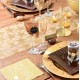 Chemin de table étoiles or tissu organdi 5 M