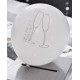 Ballons champagne blanc argent 23 cm les 8