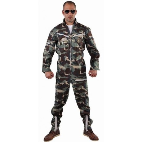 Déguisement pilote de chasse camouflage homme luxe