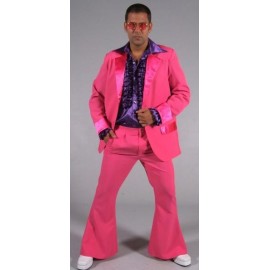 Déguisement disco rose fuchsia homme 70's luxe