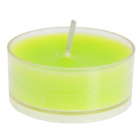 Bougies chauffe plat vert anis rondes 3.5 cm les 40