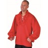 Déguisement chemise pirate rouge homme luxe