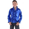 Déguisement chemise disco bleu cobalt enfant