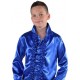 Déguisement chemise disco bleu cobalt enfant