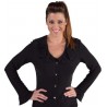 Blouse noire volantée femme deluxe