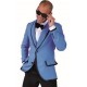 Déguisement 60's veste Magic Style bleue homme luxe