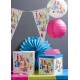 Tirelire joyeux anniversaire festif blanche 20 cm