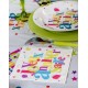 Serviettes de table joyeux anniversaire festif papier les 20