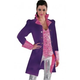Déguisement marquise manteau violet rose femme luxe