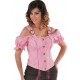 Déguisement blouse tyrolienne vichy rose femme luxe