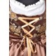 Déguisement bavaroise Dirndl femme or brun luxe