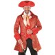 Déguisement marquis veste de brocart rouge homme luxe