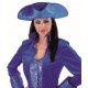 Chapeau tricorne bleu cobalt adulte luxe