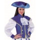 Chapeau tricorne bleu cobalt adulte luxe