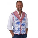 Déguisement Hollandais gilet Bleu de Delft homme luxe