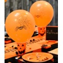 Ballons Halloween araignée 23 cm les 8