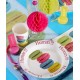 Assiettes Macarons carton blanc 22.5 cm les 10