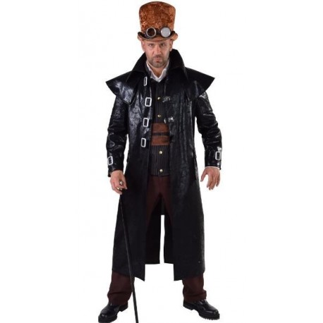 Déguisement Manteau Steampunk homme luxe noir