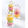 Mini bonbonnière à macarons transparente les 20