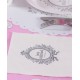 Serviette just married papier blanc x 20