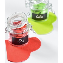 Petites serviettes de table coeur couleur papier les 20