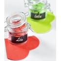 Petites serviettes de table coeur couleur papier les 20