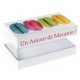 Boîte macarons couleur en carton pour 4 macarons les 20