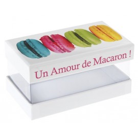 Boîte macarons couleur en carton pour 4 macarons les 20