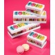 Boîtes macarons couleur en carton pour 4 macarons les 20