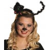 Serre-tête chat noir Halloween adulte 