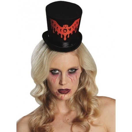 Mini chapeau haut de forme Halloween femme