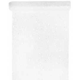 Chemin de table tulle blanc pailleté 5 M