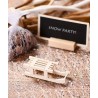 Petites luges déco en bois naturel 7.8 cm les 4