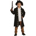 Déguisement manteau pirate brun garçon