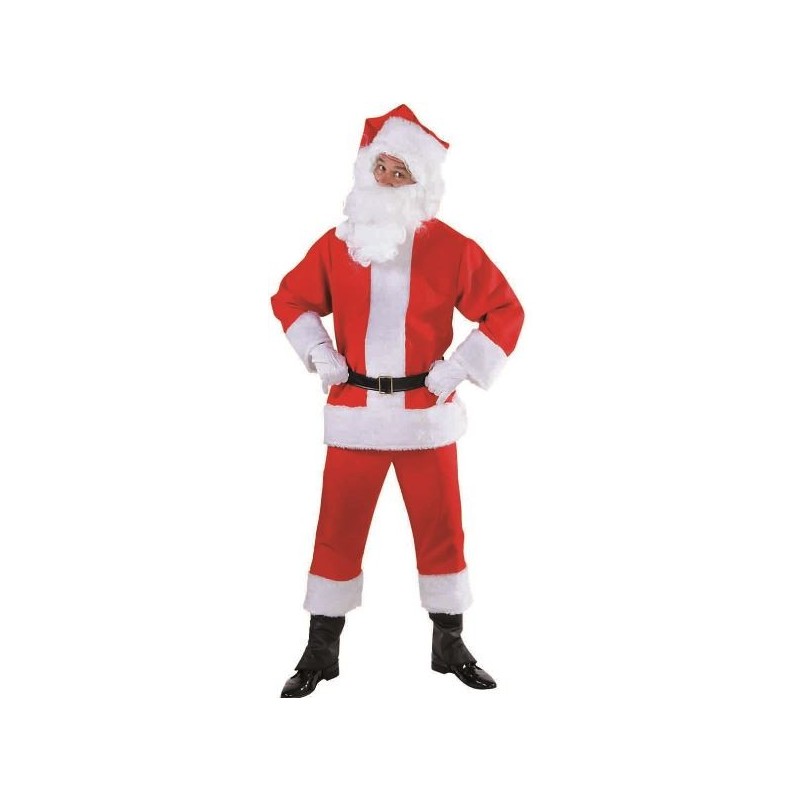 Costume De Père Noël Adulte Complet - Déguisement Saint Nicolas Chaud Et Confortable Pour Fêtes
