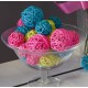 Boule rotin fuschia diam assortis les 10 