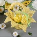 Panier en fleur sisal jaune