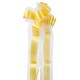 Noeud tulle pans longs jaune 10 cm