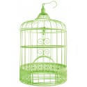 Tirelire cage à oiseaux verte 31 cm