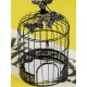 Tirelire cage à oiseaux noire 31 cm