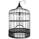 Tirelire cage à oiseaux noire 31 cm